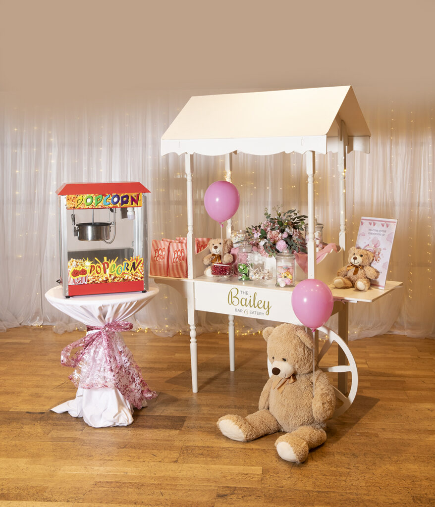Party Decor Candy Cart set up 